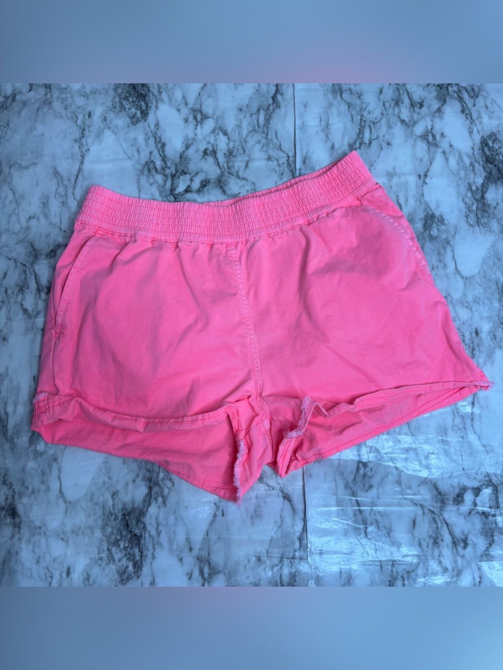 Vineyard Vines cotton blend Neon Pink Elastic Waist Shorts small casual summer